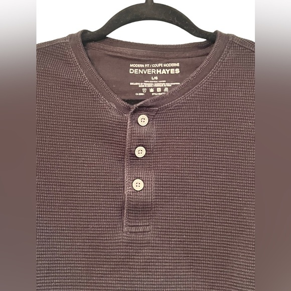 DENVER Hayes Shirt Black Long-Sleeved Size L - Picture 4 of 5